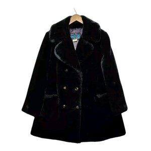 Vintage Styled by Davis of Boston Black Faux Fur Coat  Jonathan Logan Division